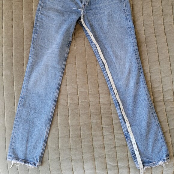 AGOLDE Jeans Riley Long High Rise Straight Jeans in Cove. Size 25 - Picture 14 of 14